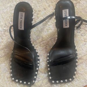 Black Steve Madden Zelle Rhinestone heel.